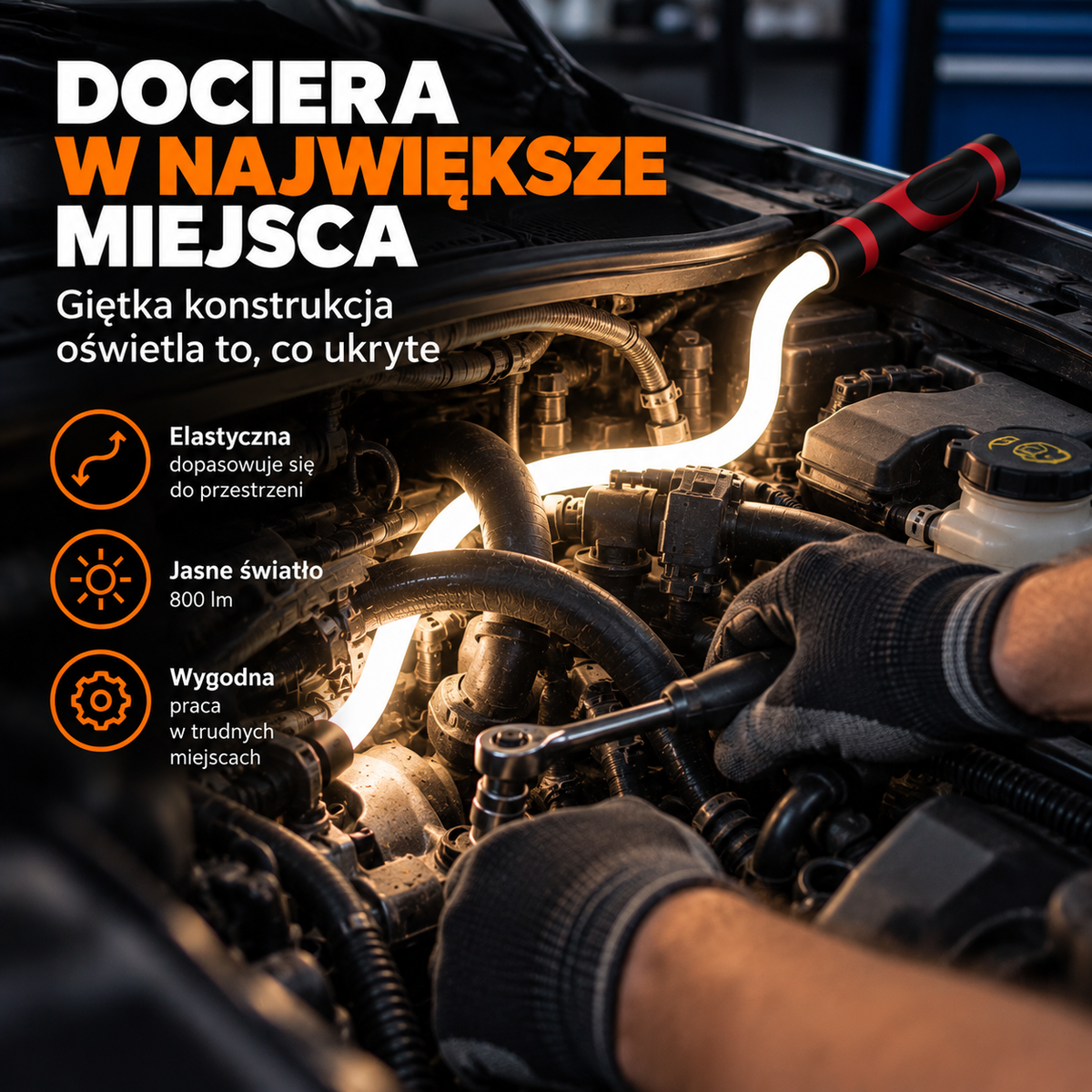 FlexiBeam™ - Giętka lampa LED 360°