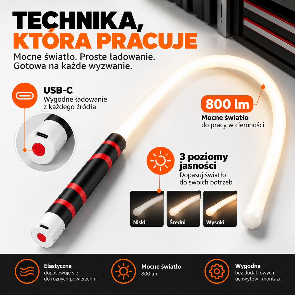FlexiBeam™ - Giętka lampa LED 360°