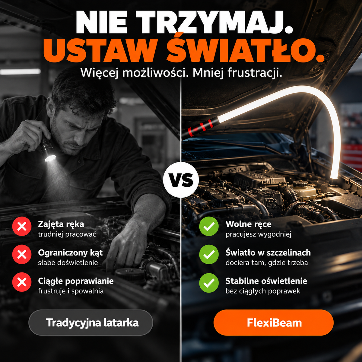 FlexiBeam™ - Giętka lampa LED 360°